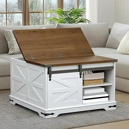 DAFIFY Modern Farmhouse Lift Top Storage Coffee Table