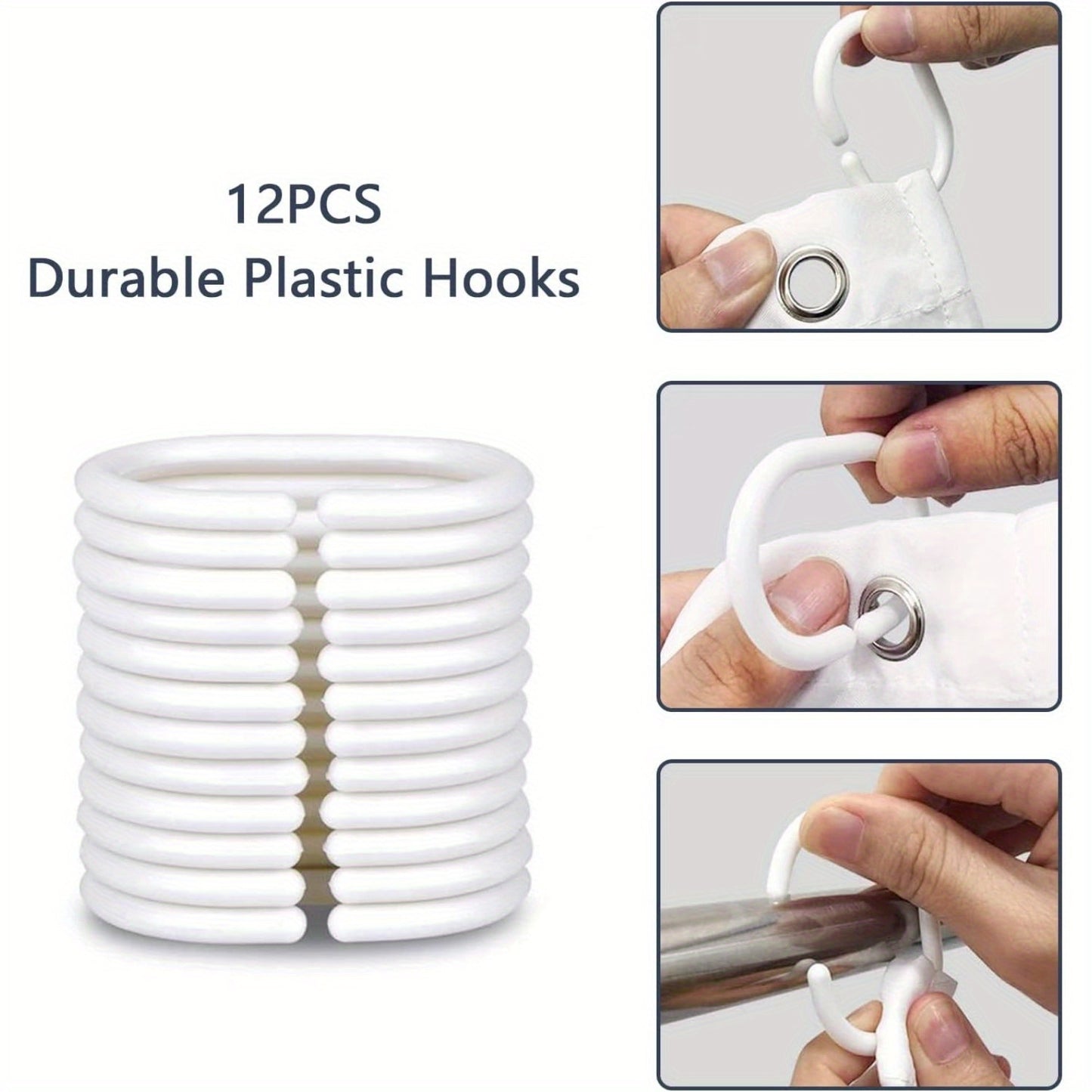 Geometric Cross Checkered Polyester Shower Curtain Includes 12 Hooks