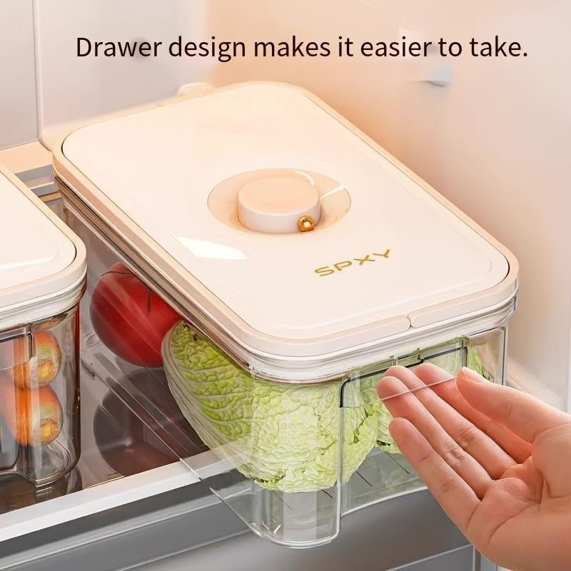 Gentle Care Plastic Food Storage Containers, Food-Grade Safe Non-Toxic Fresh-Keeping Box Set, Strong Seal for Moisture Protection Stackable Space-Saving, Temperature Resistant Easy to Clean Odor-Free, for Vegetables Fruits Le