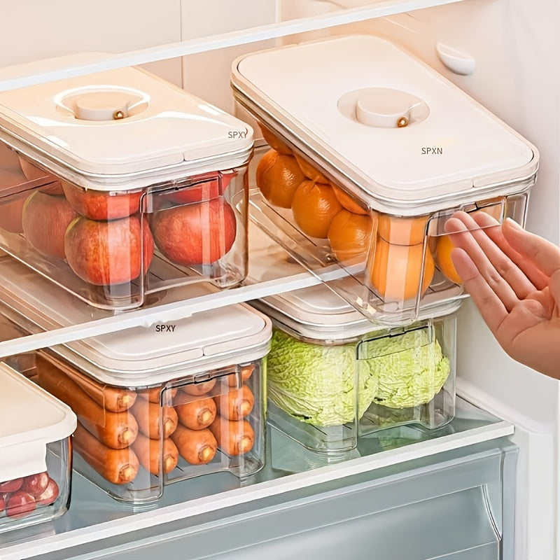 Gentle Care Plastic Food Storage Containers, Food-Grade Safe Non-Toxic Fresh-Keeping Box Set, Strong Seal for Moisture Protection Stackable Space-Saving, Temperature Resistant Easy to Clean Odor-Free, for Vegetables Fruits Le