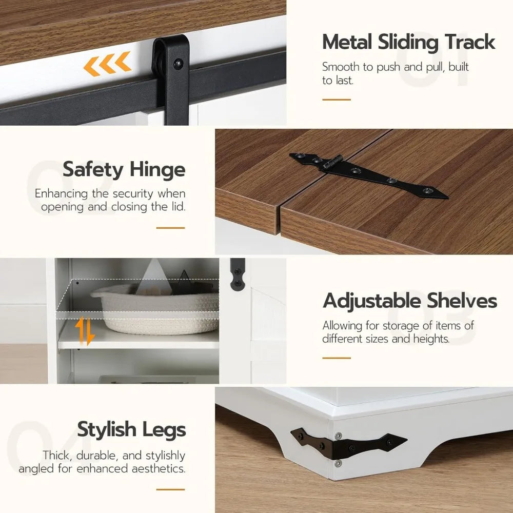 DAFIFY Modern Farmhouse Lift Top Storage Coffee Table