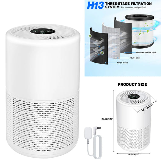DayPlus H13 True HEPA Air Purifier For Home Bedroom Odor