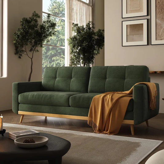ANGDUO Mid Century Loveseat Sofa With Button Tufted Upholstery
