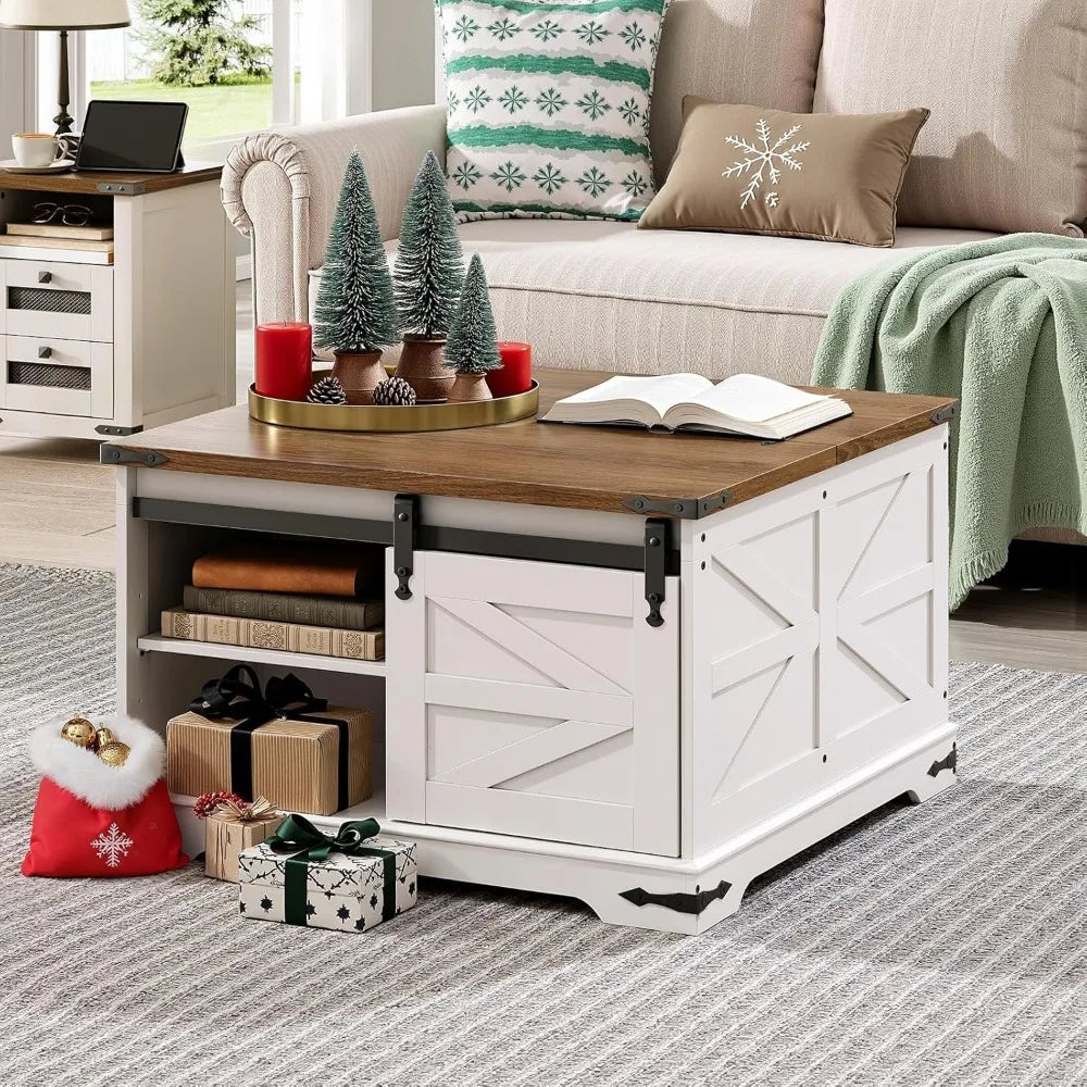 DAFIFY Modern Farmhouse Lift Top Storage Coffee Table
