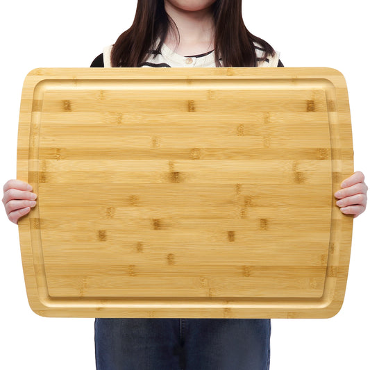 Studyset Bamboo Cutting Board With Built In Juices Groove