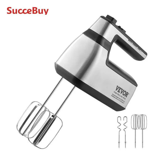 VEVOR HM1410 Cordless Electric Hand Mixer 5 Gear Speed RPM