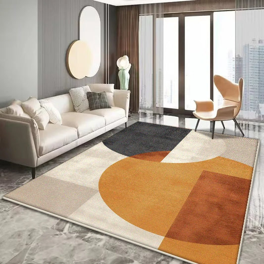 Clean Modern Geometric Rug For Living Room And Bedroom Decor